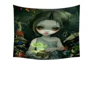 Gothic Scary Art Girl Opened the Pandora Box Tapestry