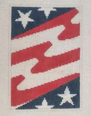 American Flag Patriotic Hand Painted Needlepoint Canvas BC 20 LEE