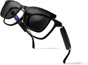 Bluetooth Sunglasses with Open Ear Speaker Headphone, Polarized UV Protection,Audio Wireless Smart Glasses For Men Women Indoor&Outdoor Sports, Voice Assistant &Touch Control