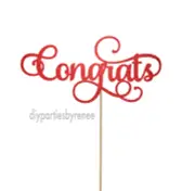 Cake Topper - Generic - 20+ Colours - NEXT DAY POST - Congrats