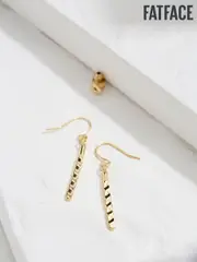 FatFace Gold Tone Twist Bar Drop Earrings (AD5299) | $29