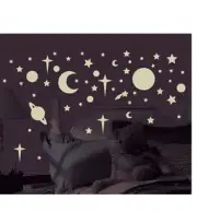 RoomMates Celestial Glo-In Dark Peel and Stick Wall Decals Wall Accents
