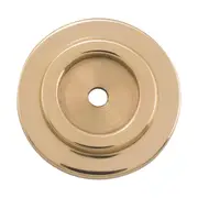 4116 Backplate For Domed Cupboard Knob Polished Brass D25mm