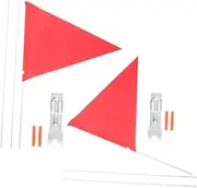 JOINPAYA 2Pcs Bicycle Safety Flag with Fiberglass Flag Pole Tail Flag for Increased Visibility While Riding Durable Cycling Supply for Adults