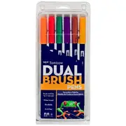 Tombow Dual Tip Brush Pens Secondary 6 Pack