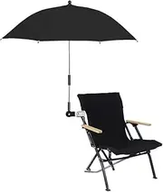 Tingyee_au 32 Inch UV Protection Beach Umbrella, Water Proof Chair Umbrella with Clamp, Universal Adjustable Beach Umbrella for Beach Chair Stroller Wheelchair Patio
