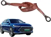 Vehicle Grounding Straps | Flexible Flat Braided Copper Ground Strap with Ring Terminals - Reinforced Ground Engine Cable Strap for Most Cars Foccar