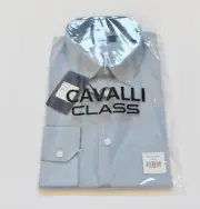 Roberto Cavalli Class Dress Shirt Light Blue Size 17 - NWT