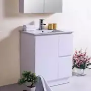 Bathroom Freestanding Vanity Cabinet 750mm Basin Sink Gloss White BestBM BVN-750