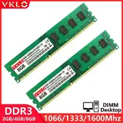 DDR3 2GB 4GB 8GB Desktop Memory RAM PC3 1066 1333 1600Mhz 1.5V 240Pin 8500 10600