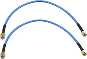 Futheda 2pcs SMA Male to SMA Male RG402 0.141" Semi Flexible Coaxial Cable Low Loss Jumper Cable 30cm/11.8inch for VNA Vector Network Analyzer Antenna Analyzer Spectrum Analyzer RF Signal Generator