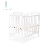 【L.A. Baby】佛羅里達嬰兒小床嬰兒床/實木/原木床(白色 適用小家庭)