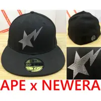 在飛比找蝦皮購物優惠-BLACK美中古BAPE-STA x NEWERA閃電流星A