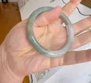 Olive Green Jade /jadeite Bangle 61 Mm Grade A