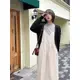 【Codibook】韓國 DAILYJOU 細肩帶緞面洋裝長洋裝［預購］女裝