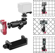Fence Mount-iPhone Fence Mount Tennis Camera Mount Compatible with GoPro11/10/9/8,iPhone,Phone,Mevo Start and Other Action Cameras for Softball,Tennis,Baseball,Football,Net/Chain Link Games Recording