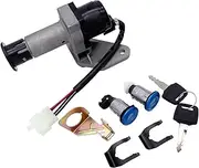 Ignition Switch 1 Set for 50CC 125CC 150CC GY6 Scooter 4 Pin Plug Scooter Parts Motorcycle Ignition Switch & Keys Metal Motorcycle Ignition Switch Lock