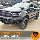 Pocket style FLARES FIT FORD RANGER PX2 2015 2016 2017 GUARDS FENDER GLOSS BLACK