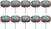 Sanding Flap Wheel for Dremel, 10Pcs Grinding Polishing Flap Disc Compatible with Electric Grinder Rotary Tool, Metal Backed Sandpaper Wheels