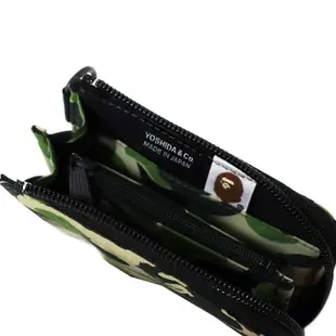 A BATHING APE X PORTER ABC CAMO MINI WALLET L型 零錢包 短夾 (綠迷彩)