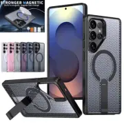 Fr iPhone 16 15 14 13 12 11 Pro Max + Magnet MagSafe Case Shockproof Stand Cover
