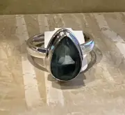 NWT Sundance Catalog Silver “Apatite Teardrop” Size 8 $98