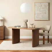 Amara Six Seater Dining Table - Walnut