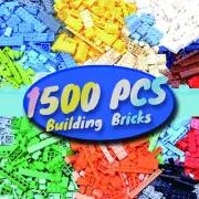 1500 Pieces Building Bricks, Classic Building Bricks Set Basic Building Blocks C