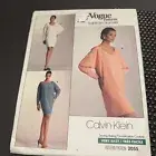 Vogue Patterns 2055 Calvin Klein Uncut Dress Pattern Size P,S,M FF. Very Easy