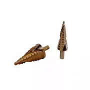 2 Pc Cobalt Step Drill Bit Set 3/8" Shaft 12-11 Hole Spiral Fulte Drill Design