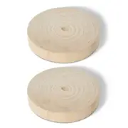 2x E Style Argus 20cm Paulownia Wood Plate Decor Plant Board Round Natural