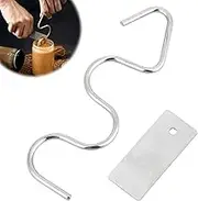 Mayoii Peanut Butter Stirrer Tool, Manual Peanut Butter Mixer with A Scraper, Stainless Steel Peanut Butter Stirrer Nut Butter Mixer for Mixing Various Butters or Jams, Mayoii-YI20-pbs