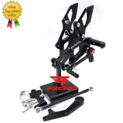 For Yamaha YZF R15 V4 R150 2021 2022 2023 2024 CNC Rearset Footpegs Racing Black