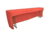 LA Linen Open Back Polyester Poplin Tablecloth 72"x 18"x 30", Coral