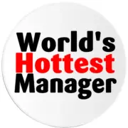 World's Hottest Manager - 10 Pack Circle Stickers 3" x 3"