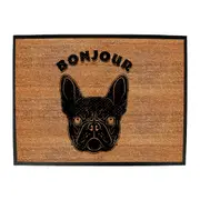 Animal Bonjour Bulldog Face - Funny Novelty Doormat Man Cave Floor mat