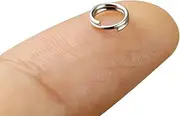 30PCS 5mm Small Stainless Steel Split Rings, Double Loop Jump Rings Metal Round Craft Findings for Key Chains Jewelry Making (5mm, Steel Color)