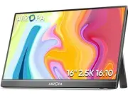 ARZOPA 2.5K Portable Monitor 16" 2560X1600 HDR Kickstand Display, 500Nits 8Bit Q