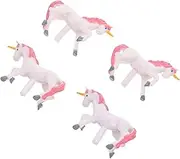 Angoily 4pcs Music Box Figurine: Elegant Unicorn Figurine for Music Box - Mini Unicorn Doll Decor for DIY Accessories Fairy Tale-Themed Decorations