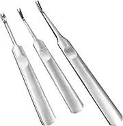 EZONEDEAL Leathercraft Tools - 3pcs Stainless Steel U V Shaped Stitching Groover Skiving Edge Beveler DIY Working Hand Leather Edge Stitching Craft Working Tools (9.5cm u+9.5cm v+11.5cm v)