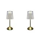 Crystal Table Lamp Metal Rechargeable Touch Desk Light (Small Square Crystal) AU