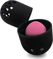 Kalevel Container Silicone Makeup Case Travel Holder Washable and Reusable (Black)