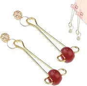 Nipple Clamps with Pendant Alloy Material Strong Gold SM Clamp for BDSM Suitable for Nipples Clitoris Labia Unisex Couples Beginners Advanced Players