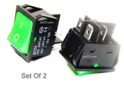 Carpet Cleaning Extactor DPST 2-Position Rocker Switch Set of 2