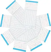 SEWACC 1 Set Attendance Recording Cards Double Sided for Office Use Attendance Supply with Monthly Summary Easy to Write Compatible with All Pens