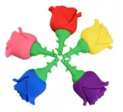2.0 16GB 32GB 64GB Red Yellow Blue Purple Pink Rose Flower USB Flash Thumb Drive