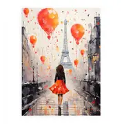 Modern Girl Legs Tower Art Canvas Print