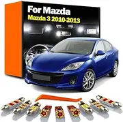 11Pcs LED Interior Map Dome Light Kit, For Mazda 3 Mazda3 2010 2011 2012 2013 Vehicle Bulbs Car Accessories