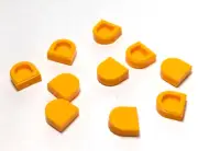 Lego - Lot of 10 - Bright Orange, Tile Round 1 x 1 Half Circle