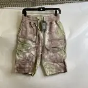 ALLSAINTS Malik Sweatshorts Men's Size XS Ash Khaki/Brown Green MF049W